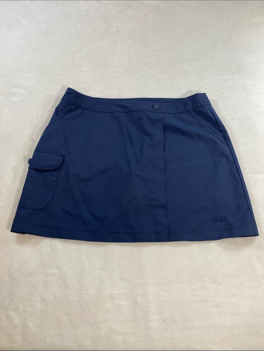 Avia Navy Golf Tennis Stretch Skort Skirt with Built in Shorts Pocket Small